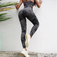 Load image into Gallery viewer, Seamless Tie Dye Peach High Waist Hip Lift Fitness Pants Running Sports Tights Hip Yoga Trousers
