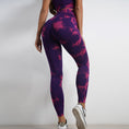 Load image into Gallery viewer, Seamless Knitted Tie Dyed Yoga Clothes Fitness Suit Sports High Waist Elastic Pants Women
