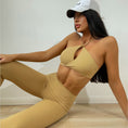 Load image into Gallery viewer, Yoga Clothes Women Fashionable Sexy Twisted Bra Irregular Asymmetric Hip Lifting Pleated Trousers Yoga Suit
