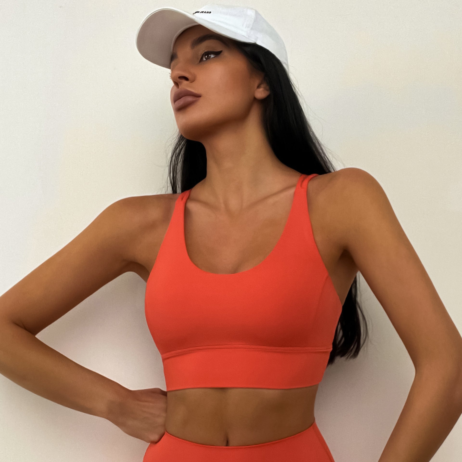 Women Thin Shoulder Beauty Back Breathable Tight Beauty Back Push Up Shock Absorbing Sports Bra