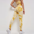 Load image into Gallery viewer, Seamless Tie Dye Peach High Waist Hip Lift Fitness Pants Running Sports Tights Hip Yoga Trousers
