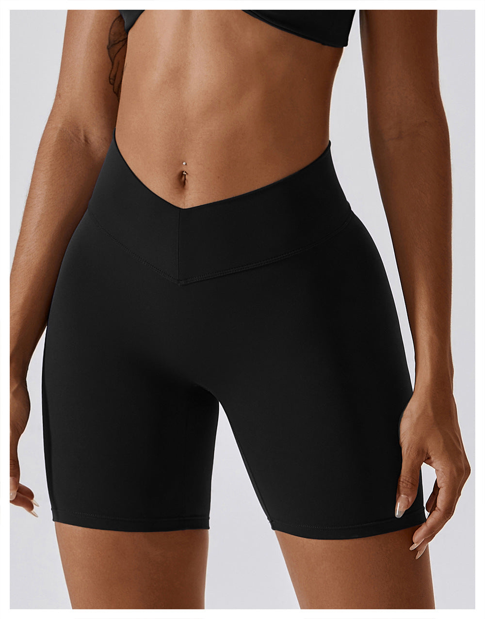 Nude Feel Tight Yoga Shorts Women High Waist Hip Lift Fitness Pants Running Slim Fit Sports Shorts