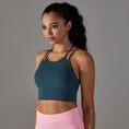 Load image into Gallery viewer, Seamless Knitted Double-Shoulder Strap Beauty Back Yoga Vest Breathable Wicking Sports Bra Running Fitness Clothes
