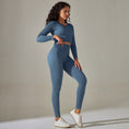 Load image into Gallery viewer, Seamless Solid Color Stripes Peach High Waist Tight Yoga Suit Sports Running Fitness Clothes Women
